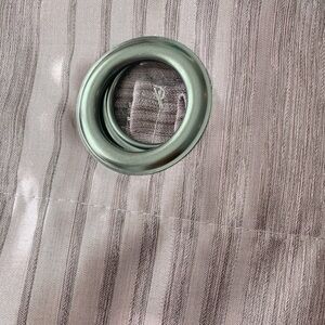 Striped Curtain with Silver Grommet